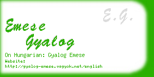 emese gyalog business card